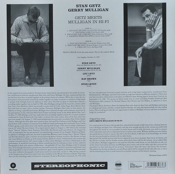 STAN GETZ - Getz Meets Mulligan In Hi-Fi--Vinyl LP-Brand New/Still sealed_LAS0426202