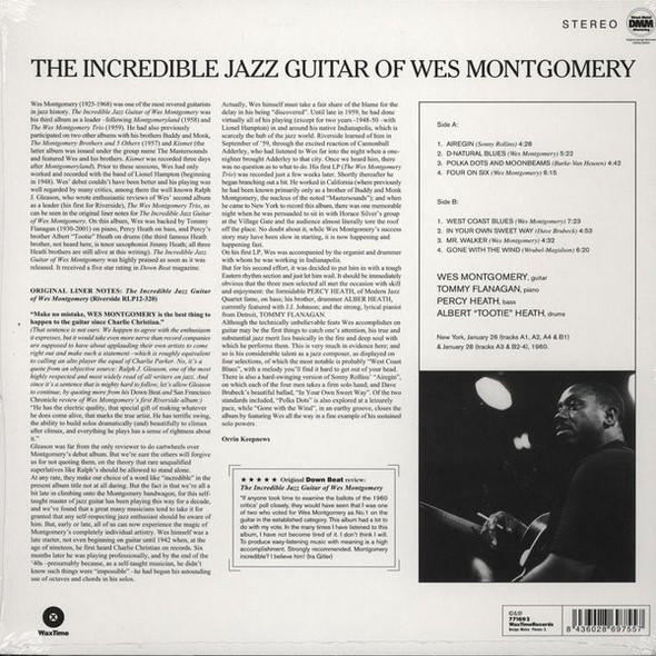 WES MONTGOMERY - The Incredible Jazz Guitar--Vinyl LP-Brand New/Still sealed_LAS0426204