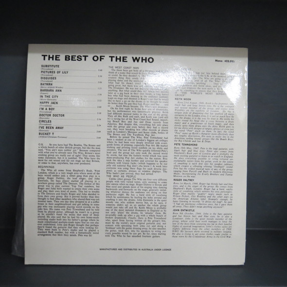 The Who-The Best Of The Who-VINYL LP-USED--SHLP170425_8064