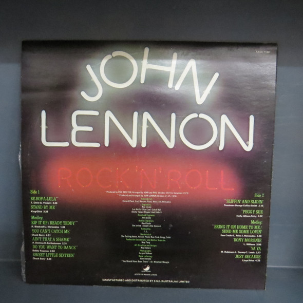 John Lennon-Rock 'N' Roll-VINYL LP-USED-Aussie 1975 press-SHLP170425_8148