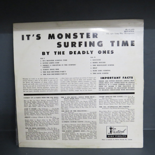 Deadly Ones-It's Monster Surfing Time-VINYL LP-USED--SHLP170425_8492