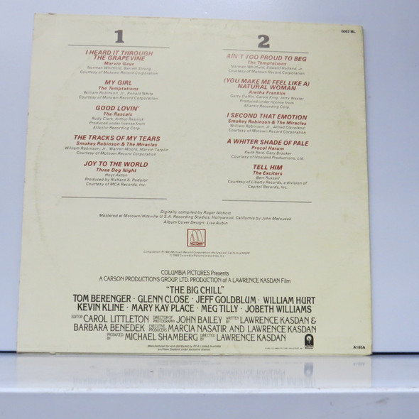 Various - The Big Chill (Original Motion Picture Soundtrack) USED - Excellent (EX) / Very Good Plus (VG+) Vinyl - LP, Compilation, Reissue - Australia & New Zealand 1985 - 6062 ML