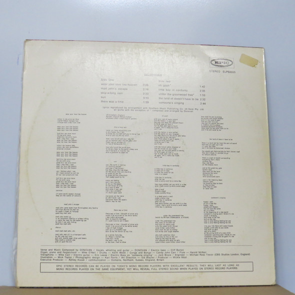 Donovan - Wear Your Love Like Heaven USED - Very Good Plus (VG+) / Very Good Plus (VG+) Vinyl - LP, Album, Stereo - Australia 1967 - ELPS3555