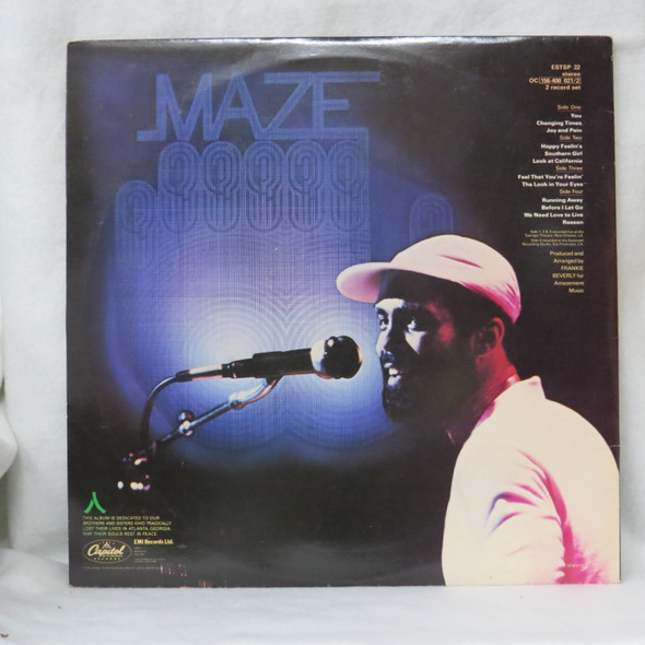 Maze Featuring Frankie Beverly - Live In New Orleans USED - Near Mint (NM) / Very Good Plus (VG+) 2 x Vinyl - LP, Album - UK 1981 - ESTSP 22