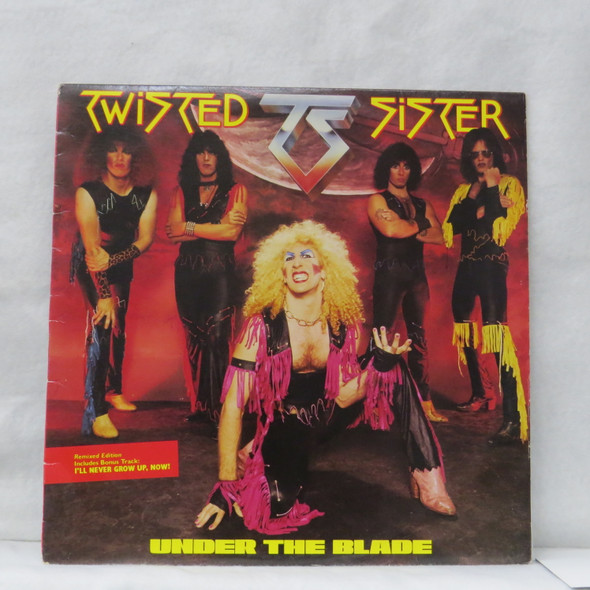 Twisted Sister - Under The Blade USED - Near Mint (NM) / Very Good Plus (VG+) Vinyl - LP, Album, Reissue, Remixed Edition - Australia 1985 - 81256-1-Y