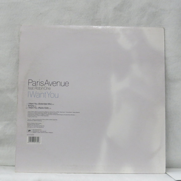 Paris Avenue, Robin One - I Want You USED - Near Mint (NM) / Near Mint (NM) Vinyl - 12", 45 RPM - Belgium 2004 - 541416 501300