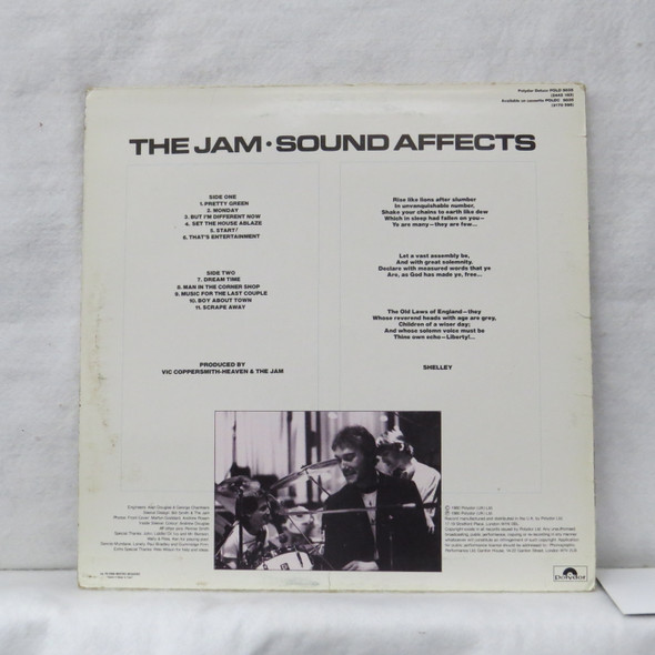The Jam - Sound Affects USED - Very Good Plus (VG+) / Very Good Plus (VG+) Vinyl - LP, Album, Stereo, Metallic Blue Label - UK 1980 - POLD 5035