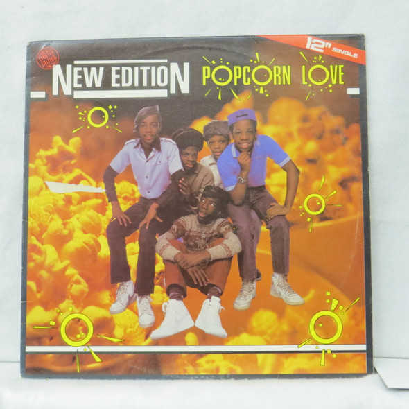 New Edition - Popcorn Love USED - Excellent (EX) / Very Good Plus (VG+) Vinyl - 12", 45 RPM, Stereo - Australia 1983 - 810 285-1