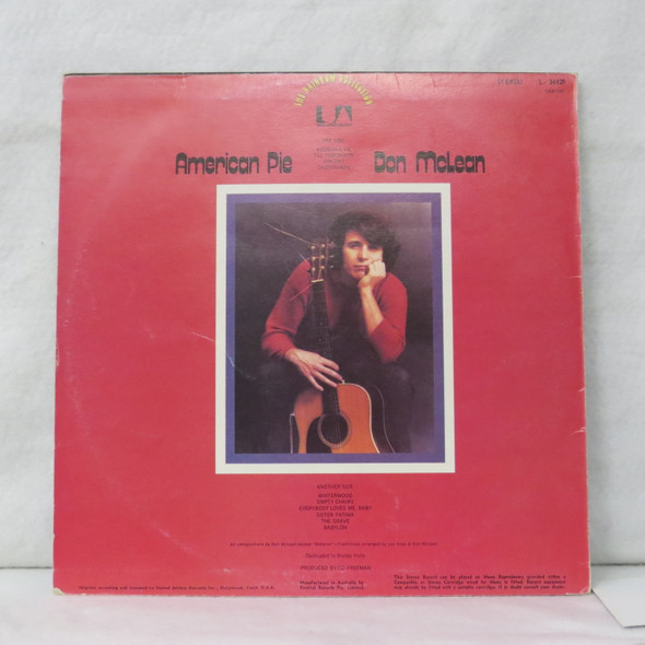 Don McLean - American Pie USED - Near Mint (NM) / Very Good Plus (VG+) Vinyl - LP, Album - Australia - L- 34429