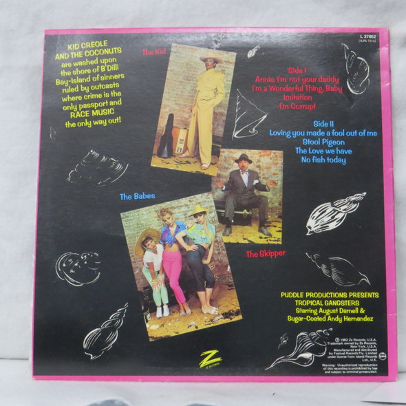 Kid Creole And The Coconuts - Tropical Gangsters USED - Excellent (EX) / Very Good Plus (VG+) Vinyl - LP, Album - Australia 1982 - L 37852
