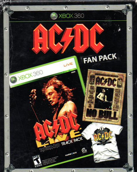 AC/DC-Black Ice Fan Pack-DVD-XBOX 360 Game + T-Shirt-Brand New-Still Sealed