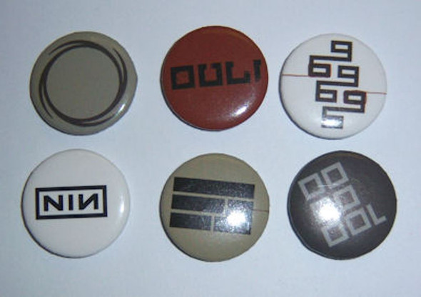 Nine Inch Nails 6 piece Button/Badge Set #1--Brand New