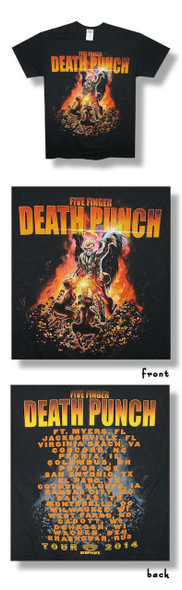 Five Finger Death Punch Purgatory 2014 Tour Tee