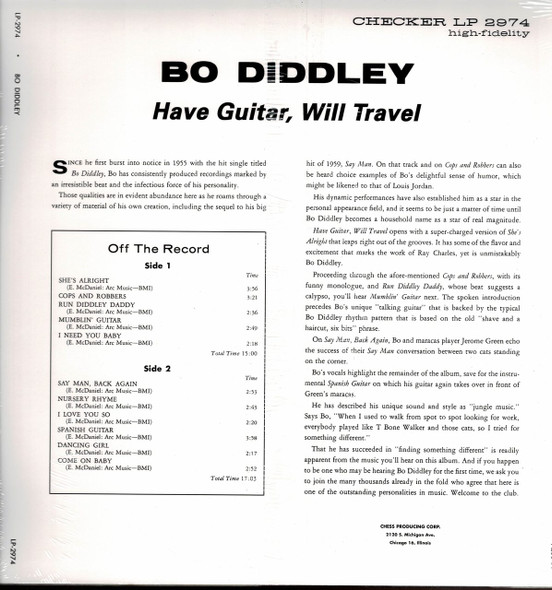 BO DIDDLEY-Have Guitar Will Travel Vinyl LP-CHCK2974