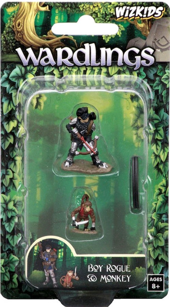 Wardlings - Boy Rogue & Monkey Pre-Painted Minis-WZK73317
