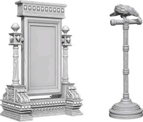 WizKids - Deep Cuts Unpainted Miniatures: Mirror & Bird on Stand-WZK73367