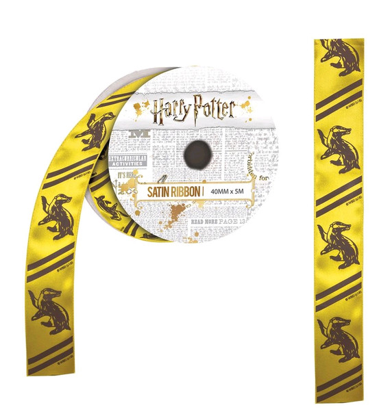 Harry Potter - Hufflepuff Satin Ribbon (5 metres)-IKO1311