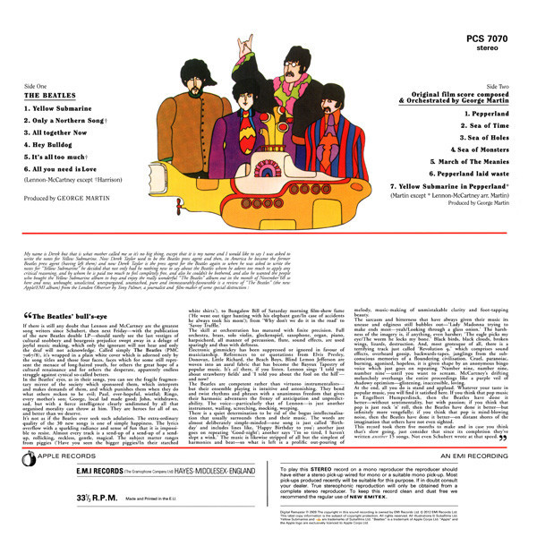 BEATLES-Yellow Submarine (180 gram) Vinyl LP-Brand New-Still Sealed