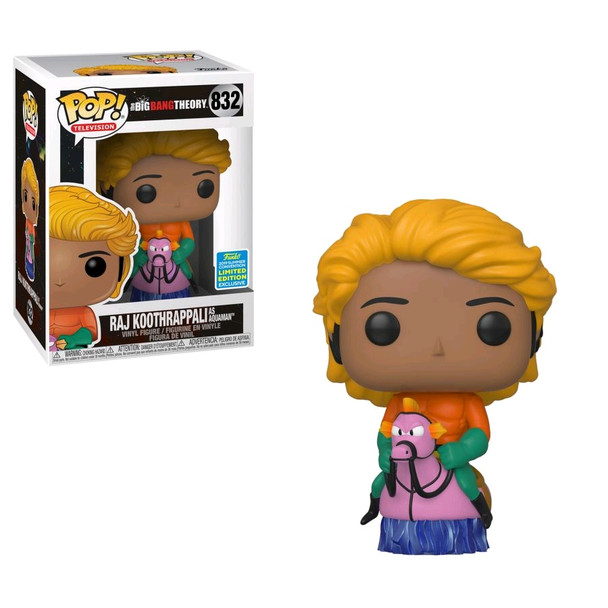 Big Bang Theory - Raj Koothrappali as Aquaman SDCC 2019 US Exclusive Pop! Vinyl [RS]-FUN41704-FUNKO