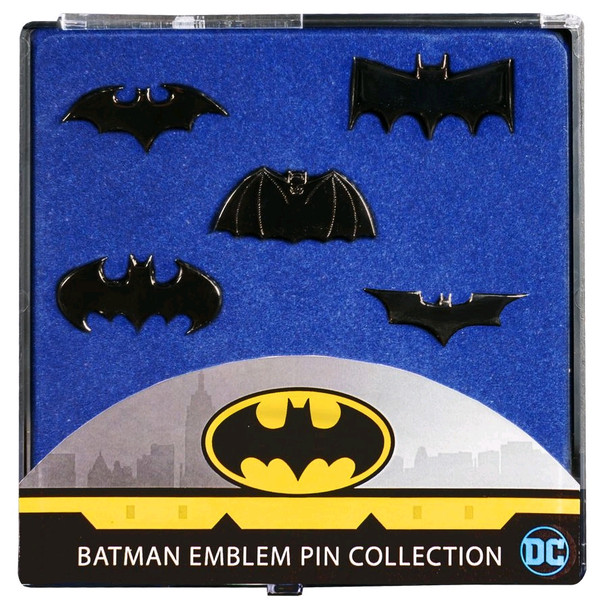 Batman - Batman Emblem Black Chrome Pin Collection-IKO1508-IKON COLLECTABLES