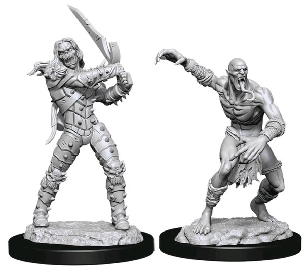 Dungeons & Dragons - Nolzurs Marvelous Unpainted Minis: Wight & Ghast-WZK90021-WIZKIDS GAMES
