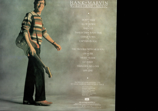 Hank Marvin-Words And Music-VINYL LP-USED-Aussie press-LP_1073