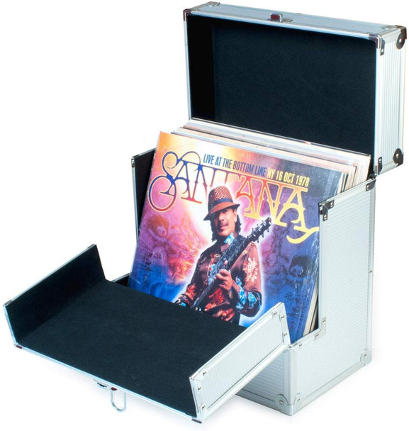 Aluminium DJ Record Storage Flight Case-Holds 40 12" Vinyl LP Box-Tough, Strong