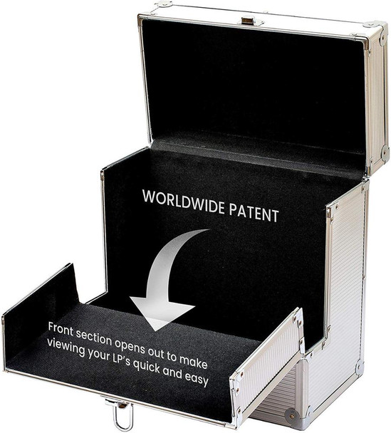 Aluminium DJ Record Storage Flight Case-Holds 40 12" Vinyl LP Box-Tough, Strong