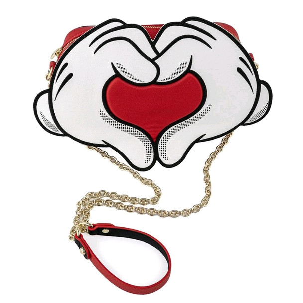 Mickey Mouse - Mickey Heart Hands Crossbody-LOUWDTB2152-LOUNGEFLY