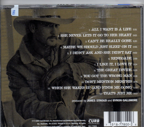 TIM MCGRAW-All I Want CD-Brand New-Still Sealed