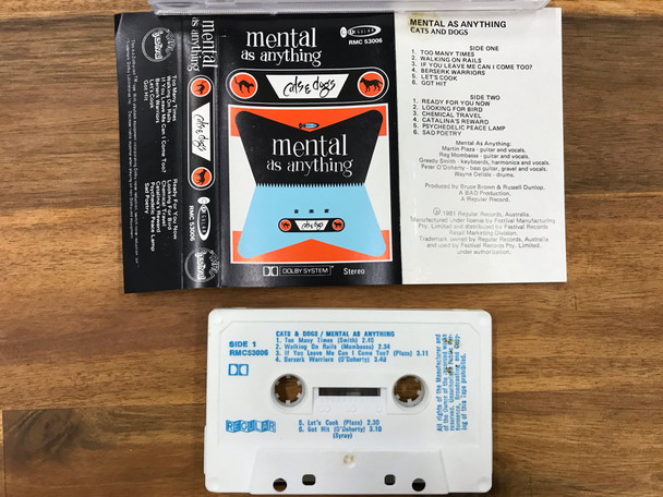 Mental As Anything-Cats & Dogs-Aussie cassette Tape-USED-RELP_1700