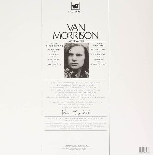 VAN MORRISON-Astral Weeks-Vinyl Lp-Brand new/Still Sealed-LAS_172-LAS_328