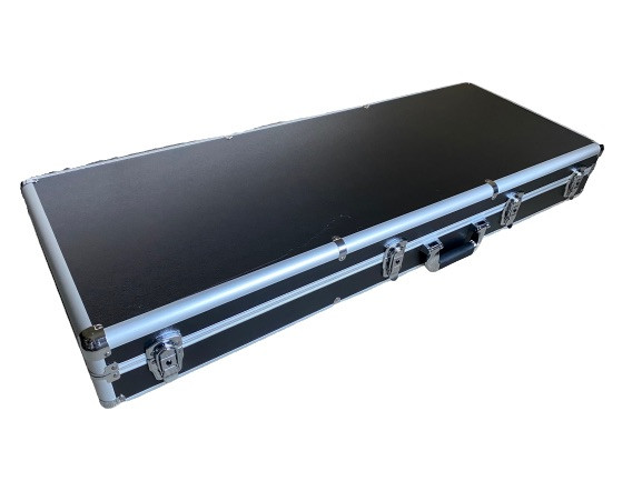 Electric Guitar Flight Case-Black Aluminium 105 x 40 x 13cm