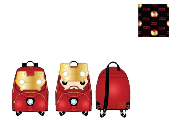Iron Man - Light-Up Mini Backpack-LOUMVBK0161-LOUNGEFLY