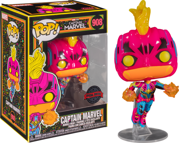 Captain Marvel - Captain Marvel Blacklight US Exclusive Pop! Vinyl [RS]-FUN55213-FUNKO