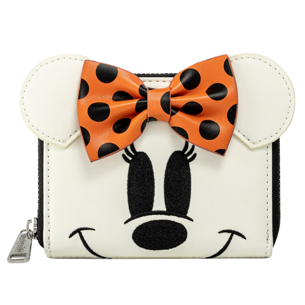 Mickey Mouse - Minnie Ghost Glow Zip Purse-LOUWDWA1753-LOUNGEFLY