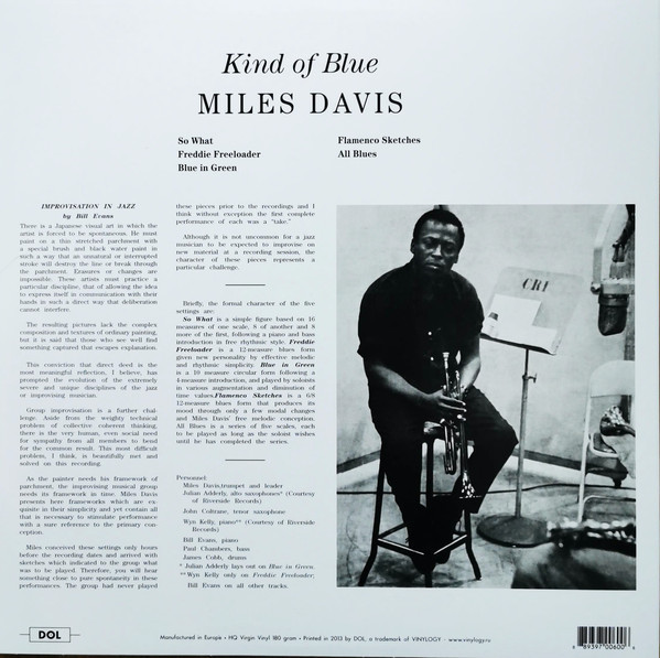 MILES DAVIS-Kind Of Blue (Blue Vinyl)-Vinyl Lp-Brand new/Still Sealed-LAS_107422L-350202