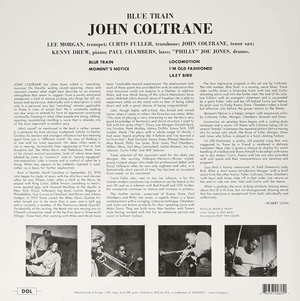JOHN COLTRANE-Blue Train (Blue Vinyl)VINYL LP-Brand New-Still Sealed-LAS_164