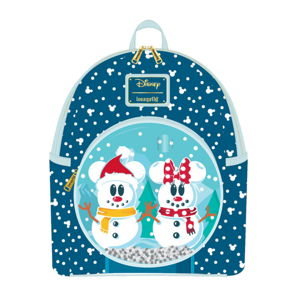 Mickey Mouse - Snowman Snow Globe Mini Backpack-LOUWDBK1850-Loungefly