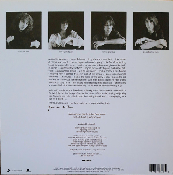 PATTI SMITH-Horses-(180g) Lp-Brand new/Still Sealed-_LAS612