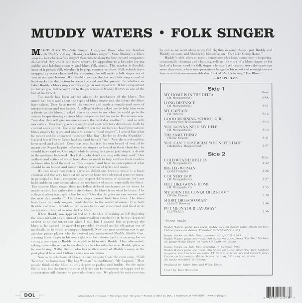 MUDDY WATERS-Folk Singer-Vinyl Lp-Brand new/Still Sealed_LAS1121014
