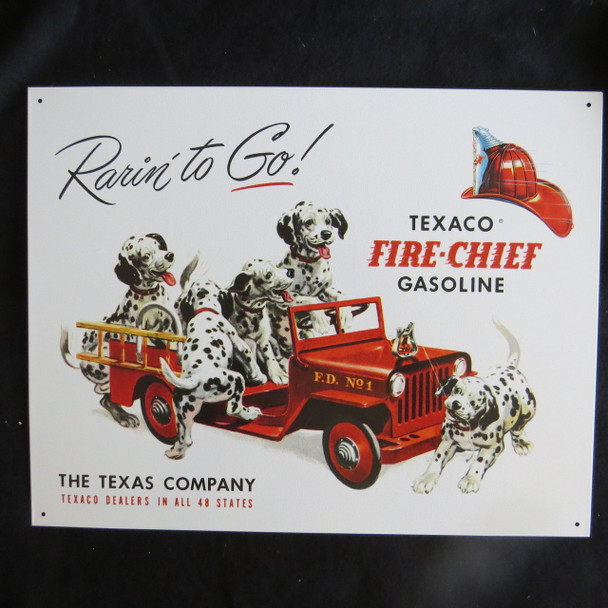 Texaco - Rarin' to Go- 40 x 32 cm-Retro Rustic Metal Tin Sign Man cave