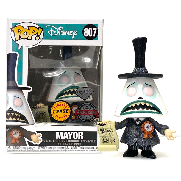 The Nightmare Before Christmas - Mayor w/Megaphone-CHASE EDITION US Exc Diamond Glitter Pop! [RS]-FUN57469-FUNKO