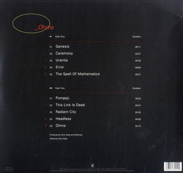 The Deftones-Ohms-Vinyl LP-Brand new/Still Sealed_AMZ1121147