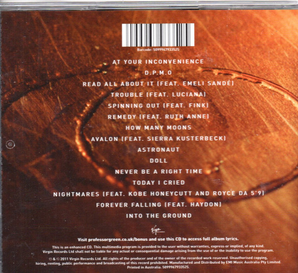 Professor Green-At Your Inconvenience CD -Brand New