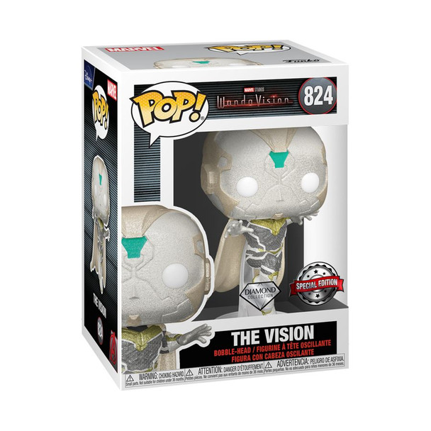 WandaVision - White Vision Diamond Glitter US Exclusive Pop! Vinyl [RS]-Funko-FUN60318