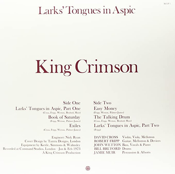 KING CRIMSON-Larks' Tongues In Aspic -200Gg Vinyl Lp-Brand new/Still Sealed-LAS_111428L-KCLLP5