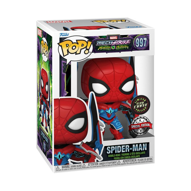 Marvel Mech Strike Monster Hunters - Spider-Man-CHASE EDITION US Exclusive Pop! Vinyl [RS]-Funko-FUN63152