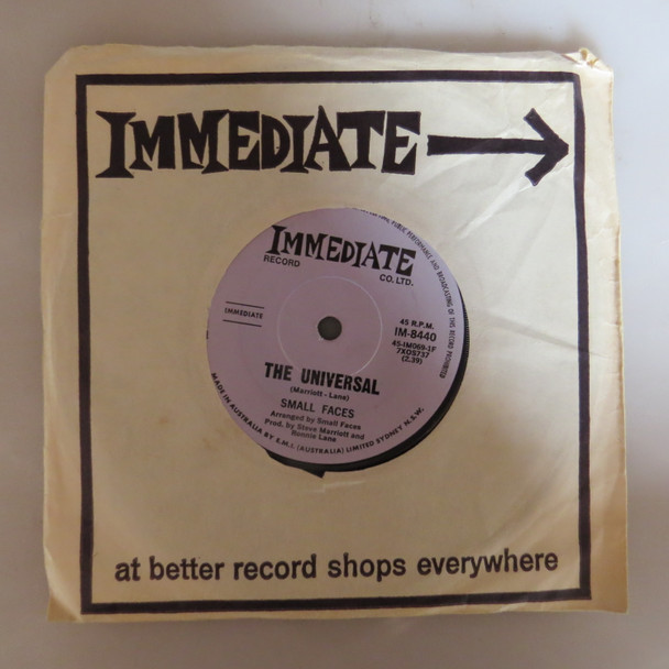 Small Faces-The Universal-VINYL 7"-Aussie Press-USED-SHLP_2729