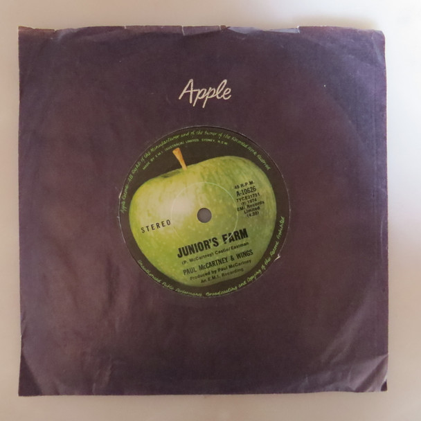 Wings -Junior's Farm-VINYL 7"-Aussie Press-USED-SHLP_2734